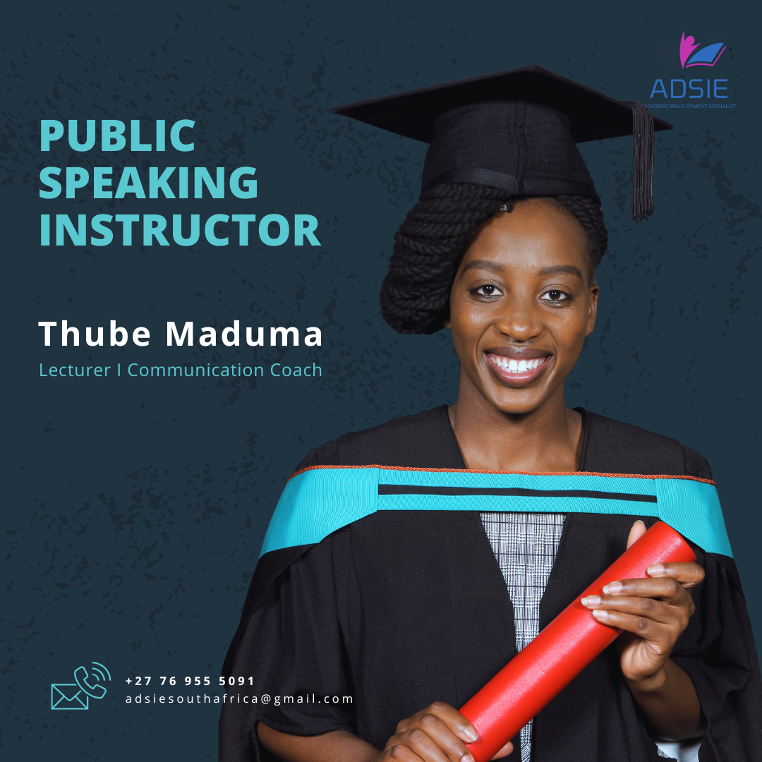 Thube Maduma - Public Speaking Instructor