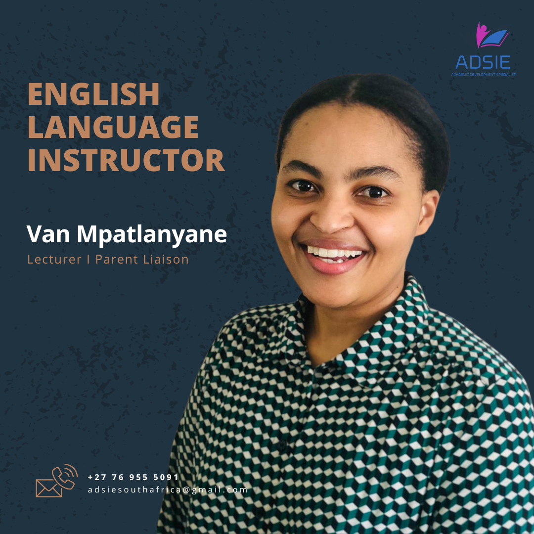 Van Mpatlanyane - English Language Instructor